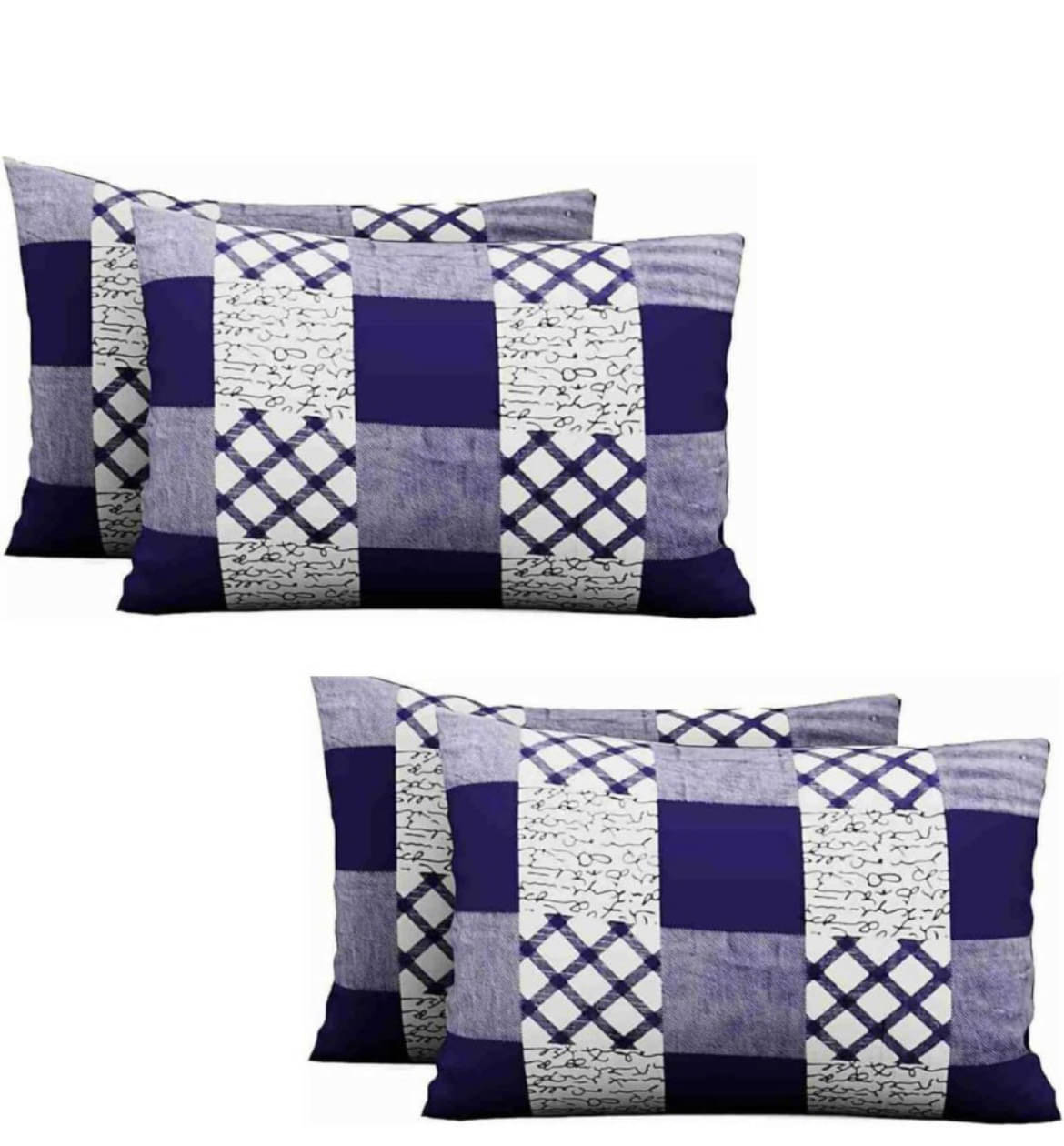     			Divvay Homes Set of 4 Synthetic Textured Rectangular Cushion Cover (40X65)cm - Multi
