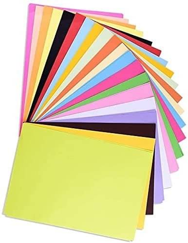     			ECLET 40 pcs Color A4 Medium Size Sheets (10 Sheets Each Color) Art and Craft Paper Double Sided Colored