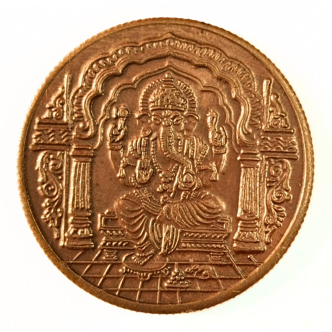     			EXTREMELY RARE 1835 LORD GANESHA TEMPLE TOKEN | VINTAGE BLESSING DESIGN | 10G  5 CM ANTIQUE RELIGIOUS COIN | COLLECTOR'S