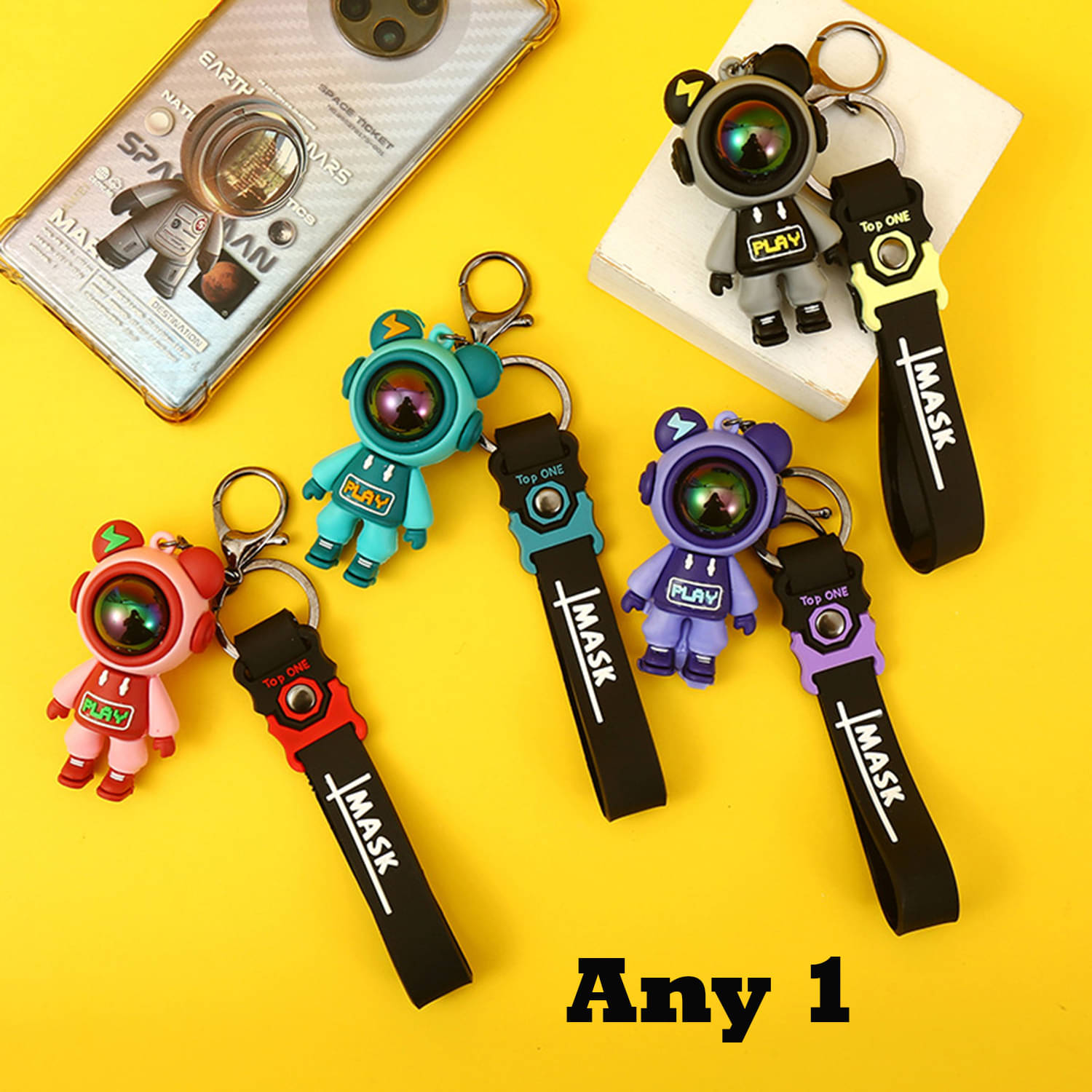     			Flenzy Multi Color Key Chain ( Pack of 1 )