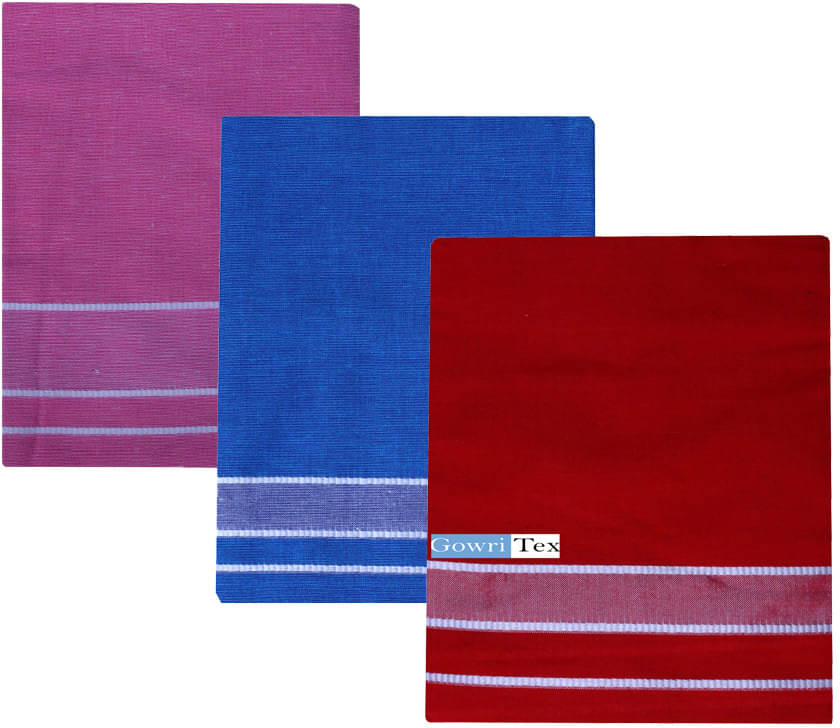     			GOWRI TEX Cotton Blend Men's Dhoti Multicolor ( Pack of 3 )