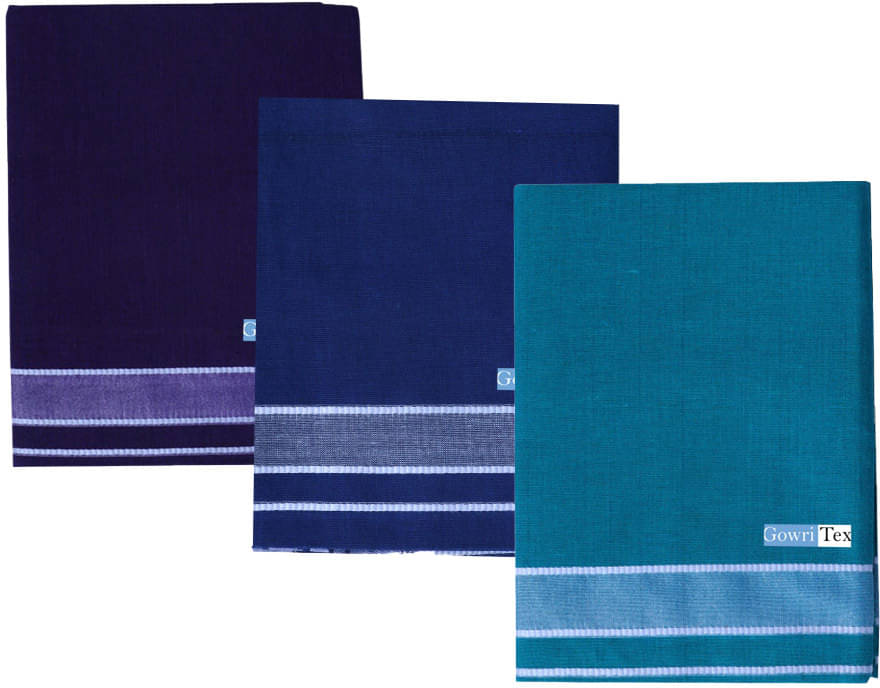GOWRI TEX Cotton Blend Men's Dhoti Multicolor ( Pack of 3 ) GOWRI TEX Cotton Blend Men's Dhoti Multicolor ( Pack of 3 )