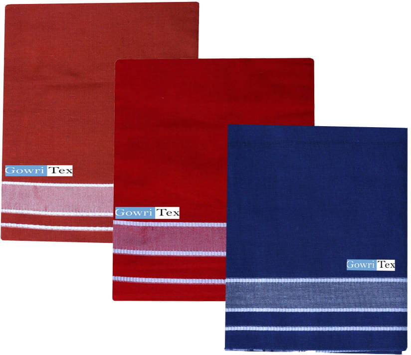 GOWRI TEX Cotton Blend Men's Dhoti Multicolor ( Pack of 3 ) GOWRI TEX Cotton Blend Men's Dhoti Multicolor ( Pack of 3 )