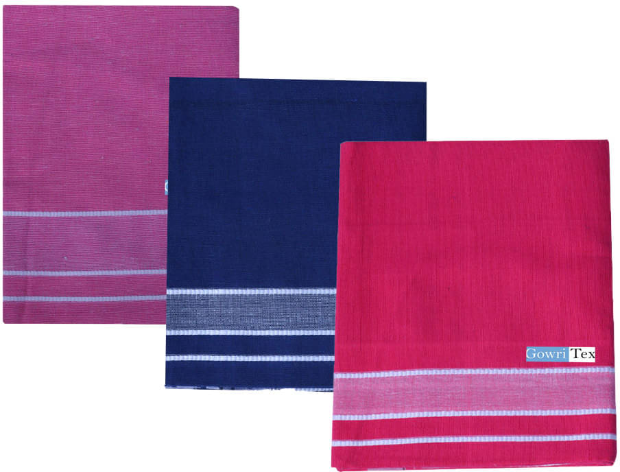     			GOWRI TEX Cotton Blend Men's Dhoti Multicolor ( Pack of 3 )