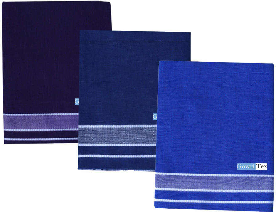 GOWRI TEX Cotton Blend Men's Dhoti Multicolor ( Pack of 3 ) GOWRI TEX Cotton Blend Men's Dhoti Multicolor ( Pack of 3 )