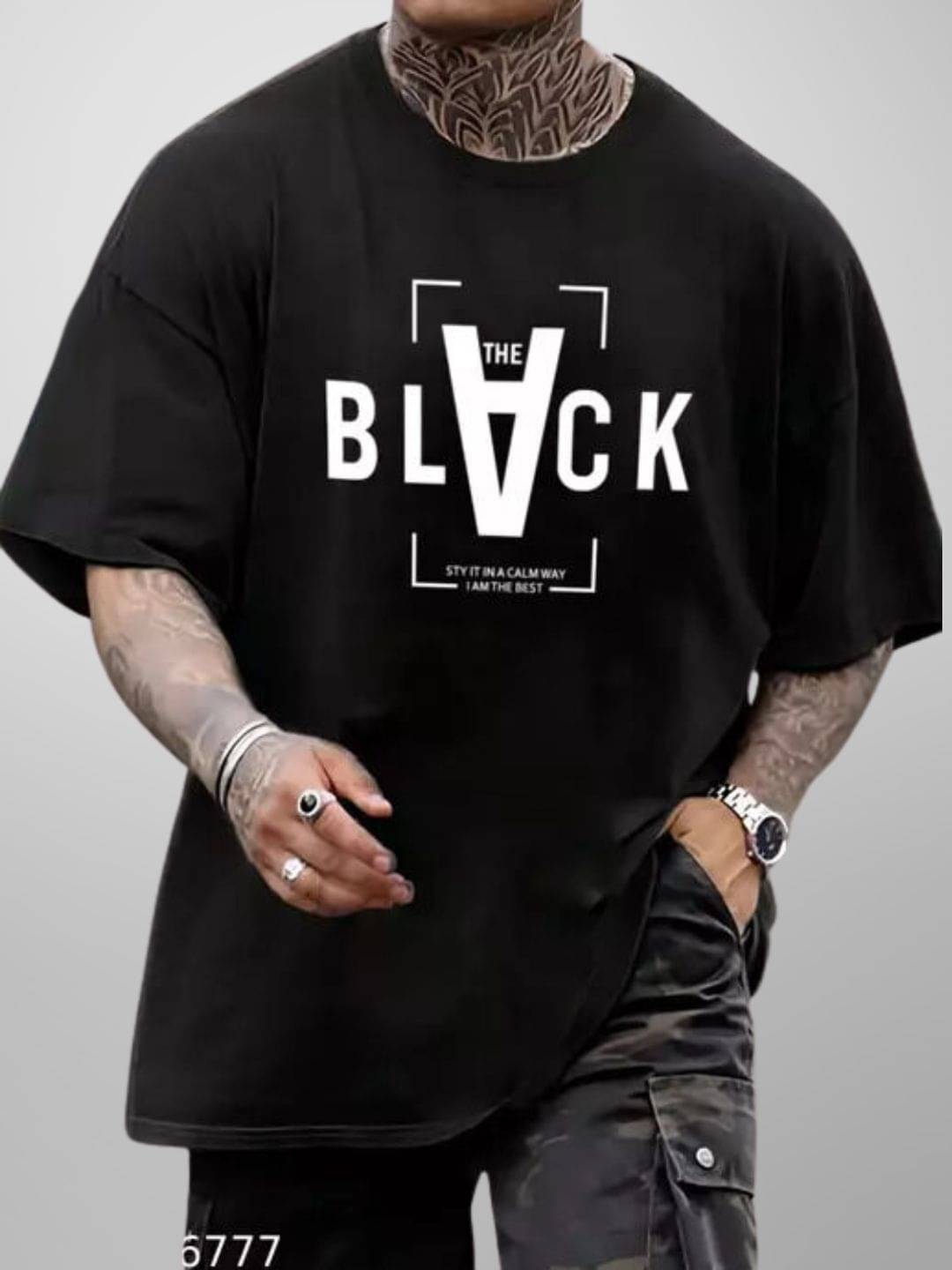 Garimaknitwear Cotton Blend Regular Fit Printed Half Sleeves Men's Round T-Shirt - Black ( Pack of 1 ) Garimaknitwear Cotton Blend Regular Fit Printed Half Sleeves Men's Round T-Shirt - Black ( Pack of 1 )