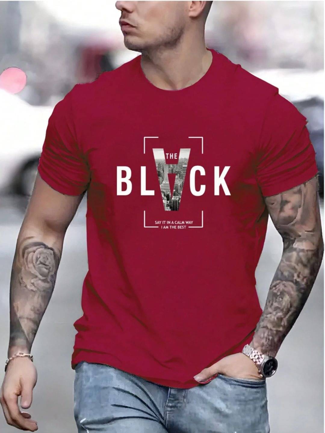     			Garimaknitwear Cotton Blend Regular Fit Printed Half Sleeves Men's Round T-Shirt - Maroon ( Pack of 1 )