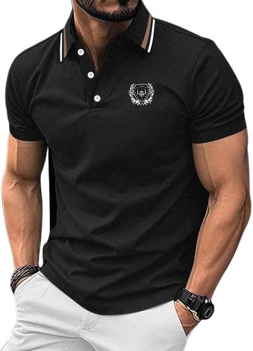 Garimaknitwear Pack of 1 Cotton Blend Regular Fit Solid Half Sleeves Men's Polo T Shirt ( Black )