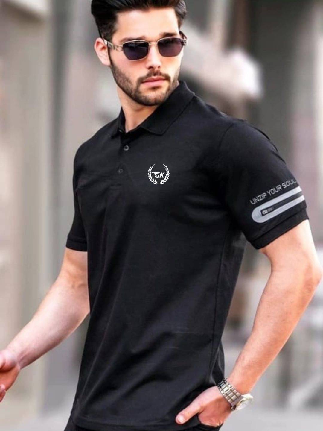 Garimaknitwear Pack of 1 Cotton Blend Regular Fit Solid Half Sleeves Men's Polo T Shirt ( Black ) Garimaknitwear Pack of 1 Cotton Blend Regular Fit Solid Half Sleeves Men's Polo T Shirt ( Black )
