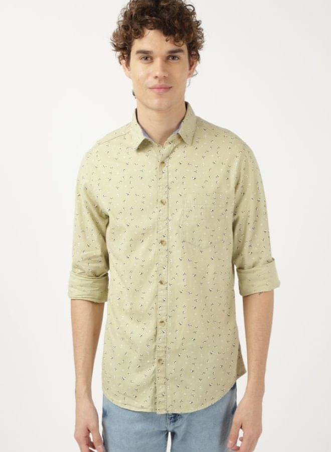     			HARDSODA 100% Cotton Regular Fit Printed Full Sleeves Men's Casual Shirt - Green ( Pack of 1 )