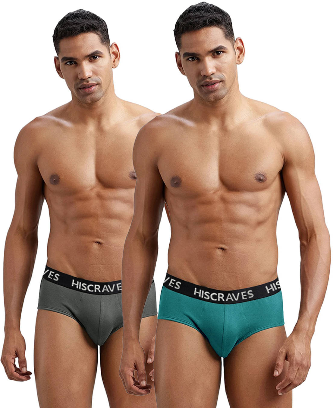 HISCRAVES Pack of 2 Polyester Briefs For Men's ( Green )     			HISCRAVES Pack of 2 Polyester Briefs For Men's ( Green )