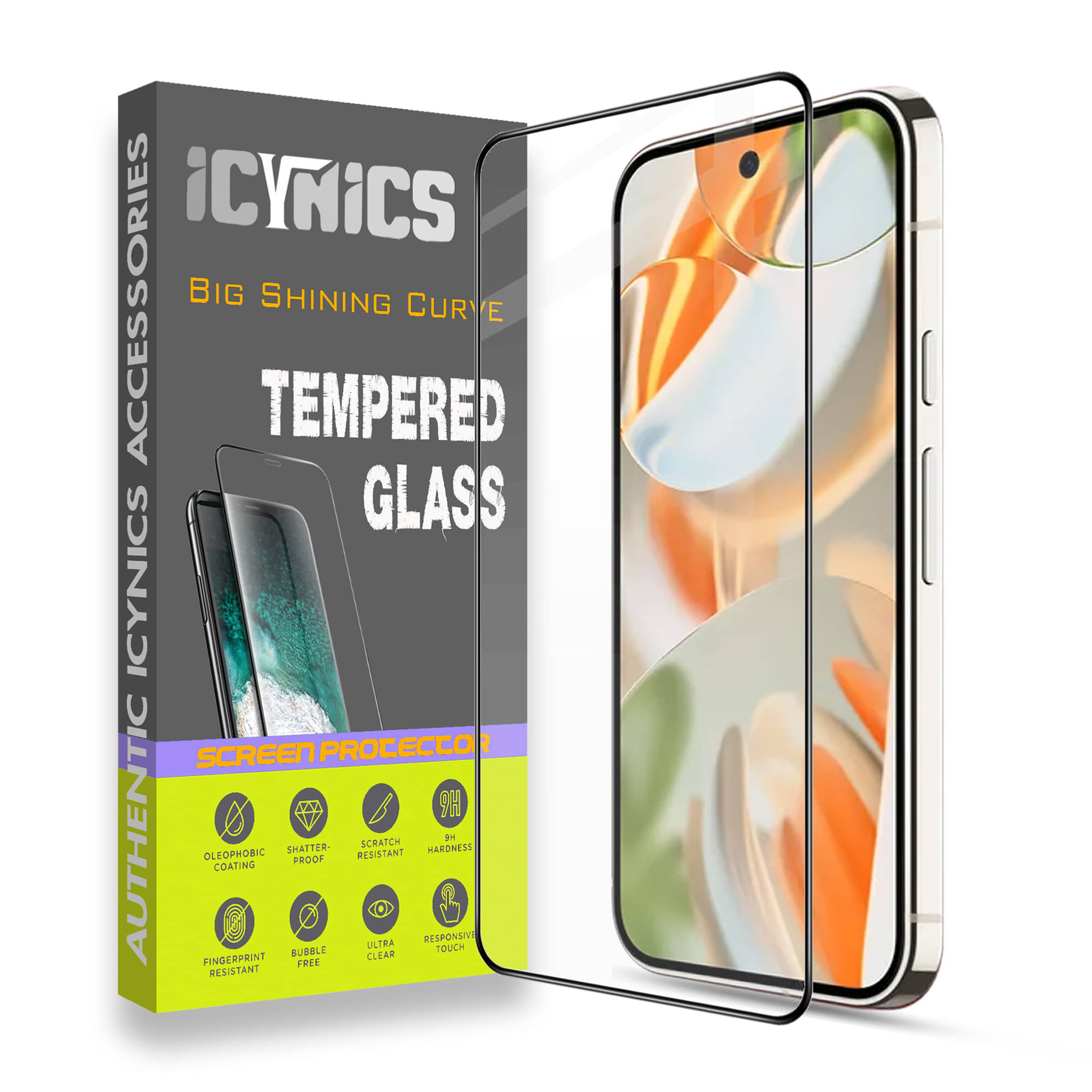 Icynics Tempered Glass Compatible For Google Pixel 9 Pro ( Pack of 1 ) Icynics Tempered Glass Compatible For Google Pixel 9 Pro ( Pack of 1 )