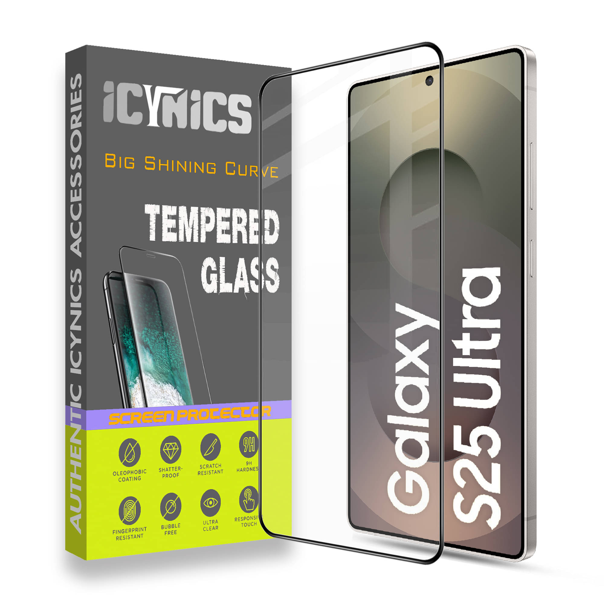     			Icynics Tempered Glass Compatible For Samsung Galaxy S25 Ultra 5g ( Pack of 1 )