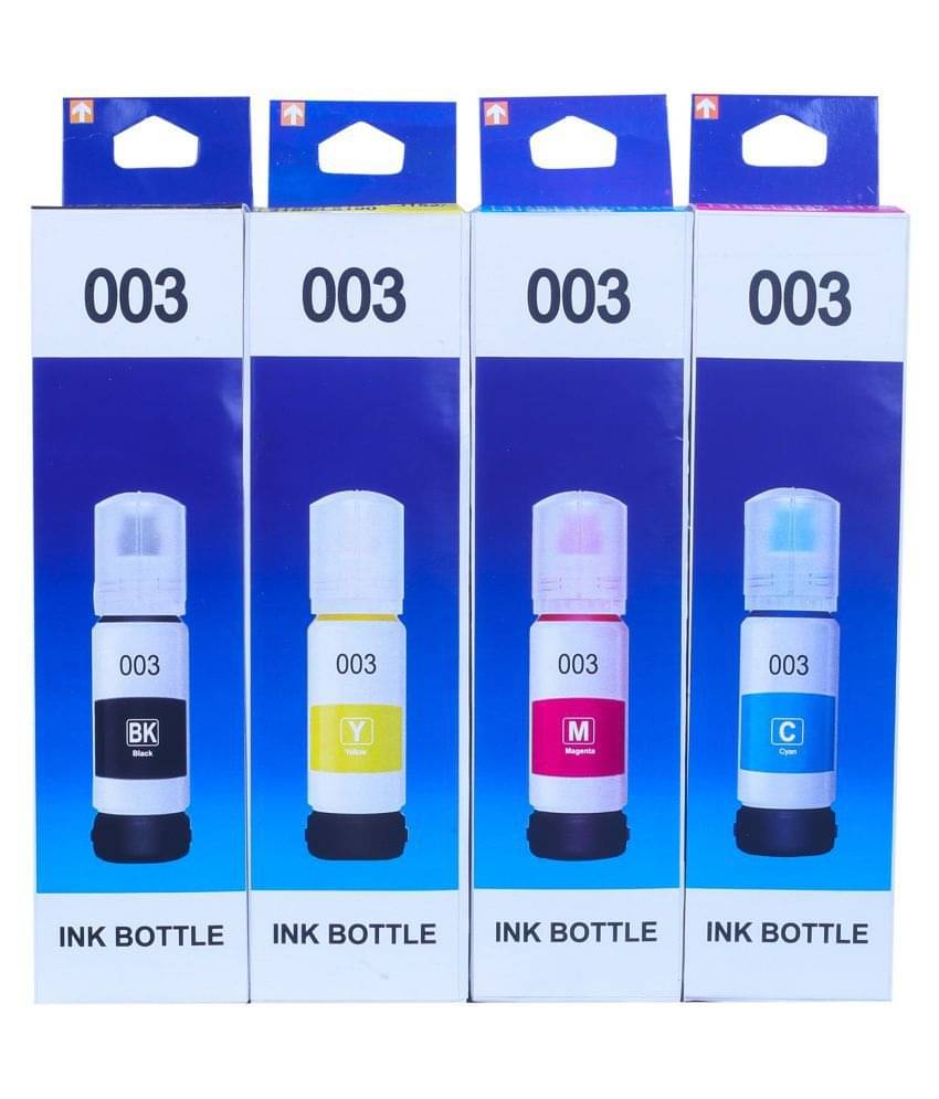     			KALAR 003 EPS0N Ink Multicolor Pack of 4 Cartridge for 003 Ink For E_pson L3110 L3150 L3101 L3210 L3250 L3151 L3152