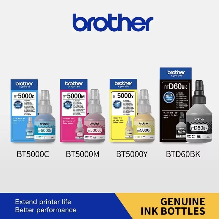     			KALAR BROTHER BT5000 & BT60D BK Ink Multicolor Pack of 4 Cartridge for T220,T420,T520,T820, T310,T510,T710,T910,T4500,T920,T4000