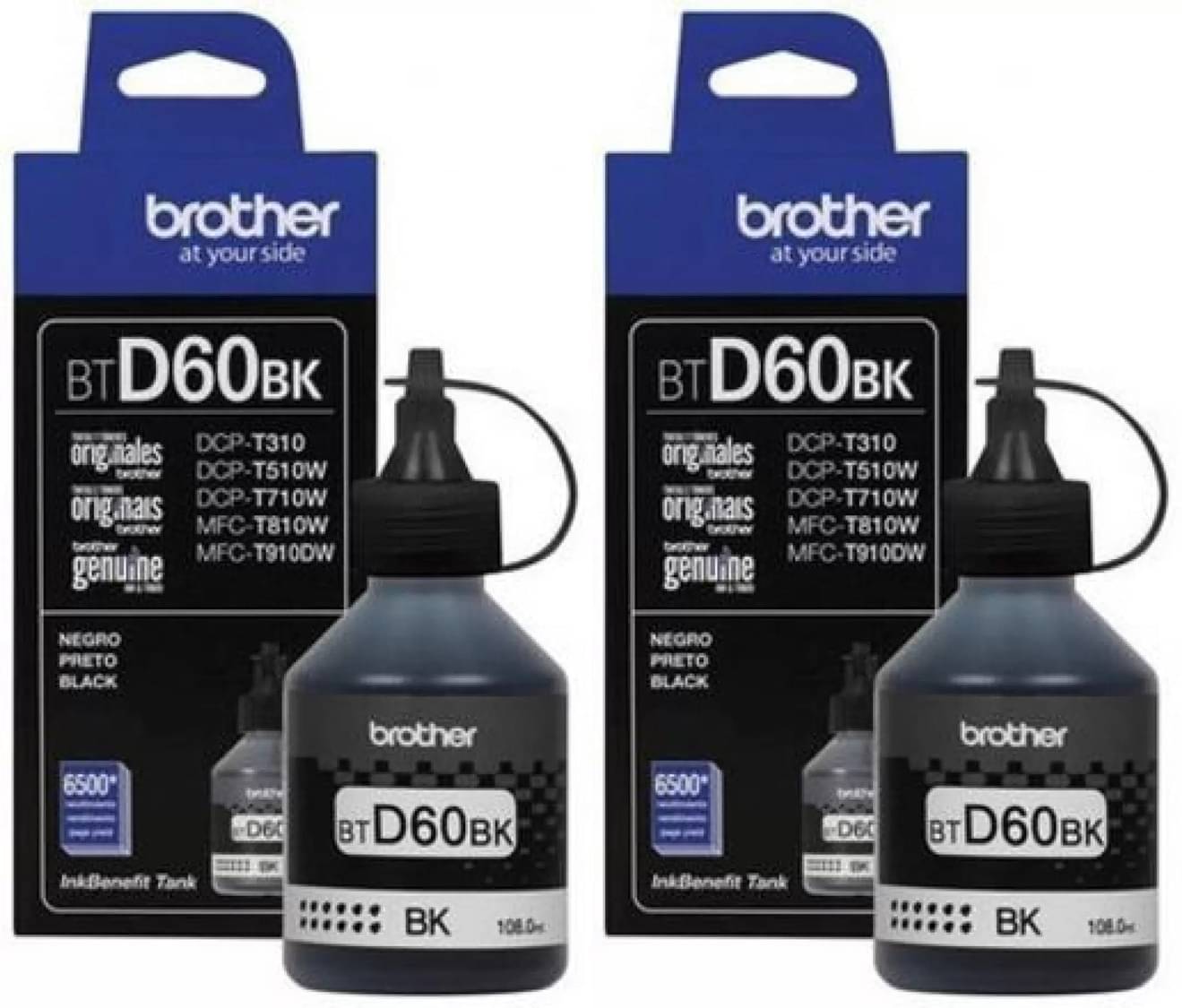     			KALAR Brother Ink For BT60D BK Black Pack of 2 Cartridge for DCP-T220, DCP-T420W, DCP-T520W, MFC-T920DW, DCP-T310, MFC-T910DW