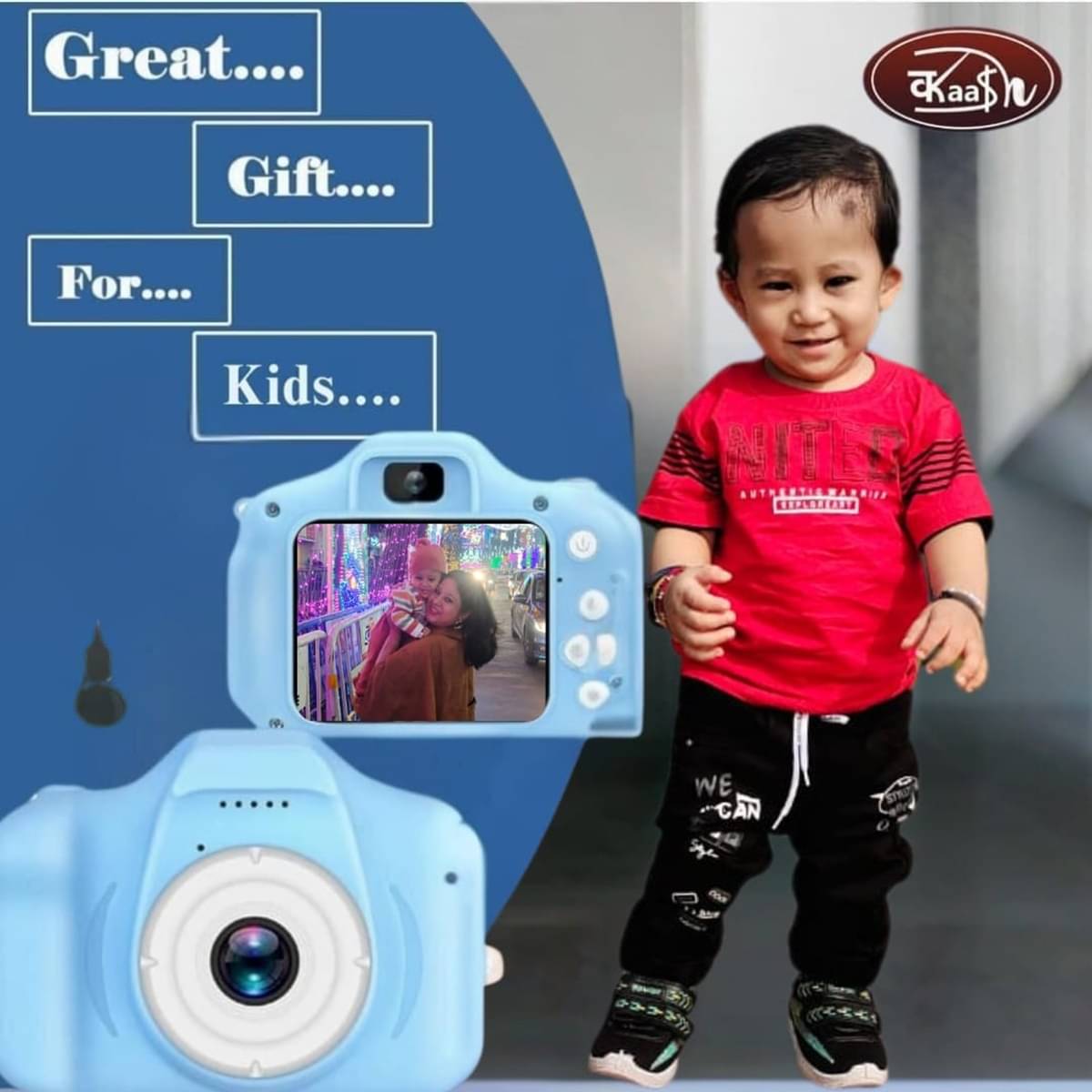     			Kaash collections Kids Camera for Girls Boys | Digital Selfie Camera Toy for Kids,13MP 1080P HD Digital Video Camera for Toddlers Birthday Gift