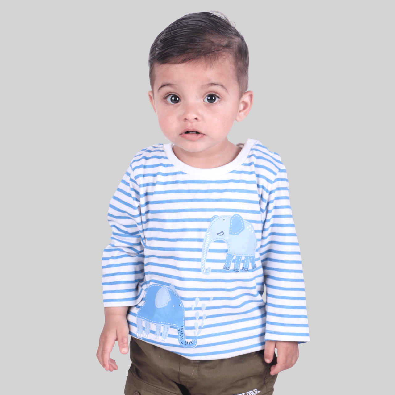     			Kidzee Kingdom Pack of 1 Baby Girls Cotton T-Shirt ( Blue )