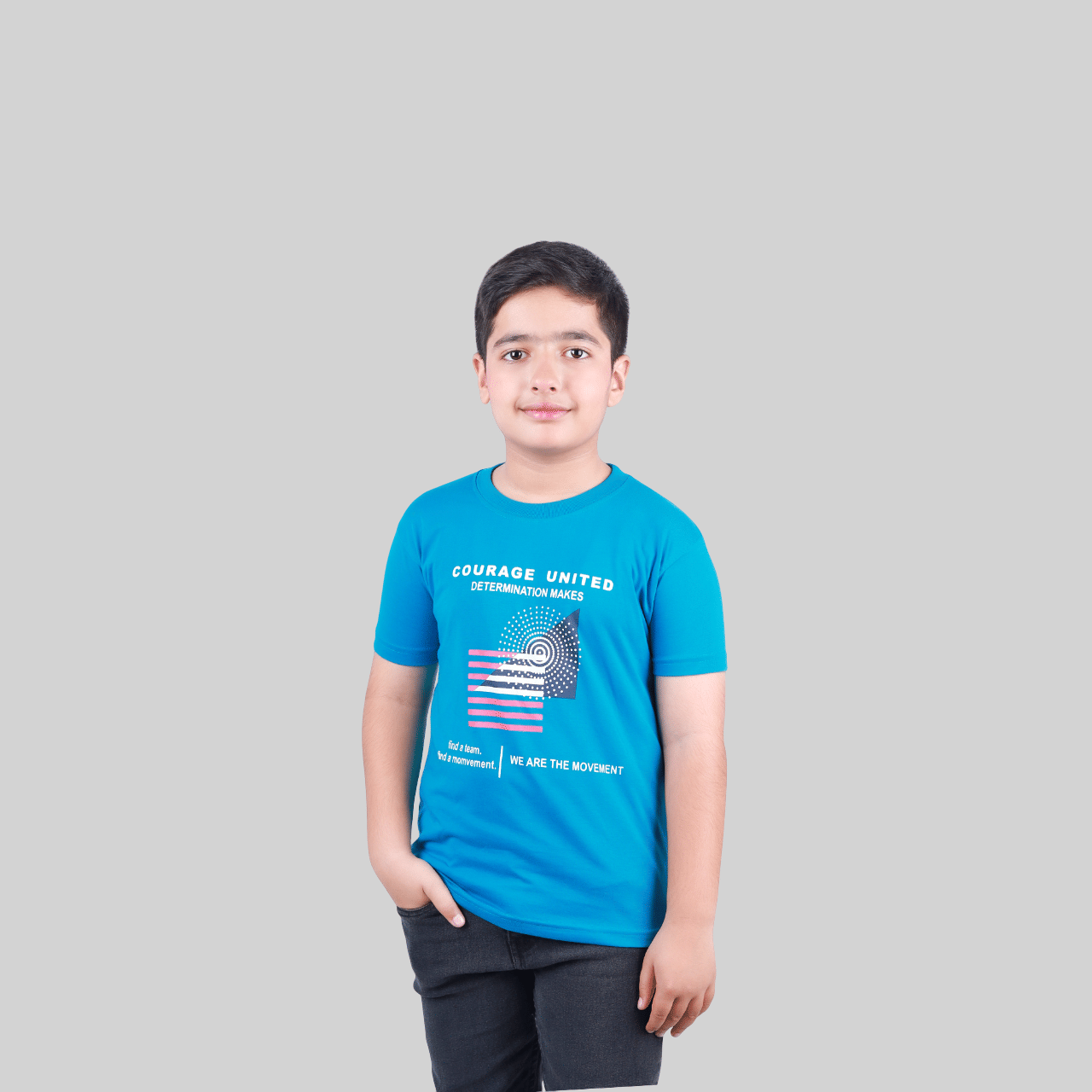     			Kidzee Kingdom Pack of 1 Boys Cotton T-Shirt ( Blue )