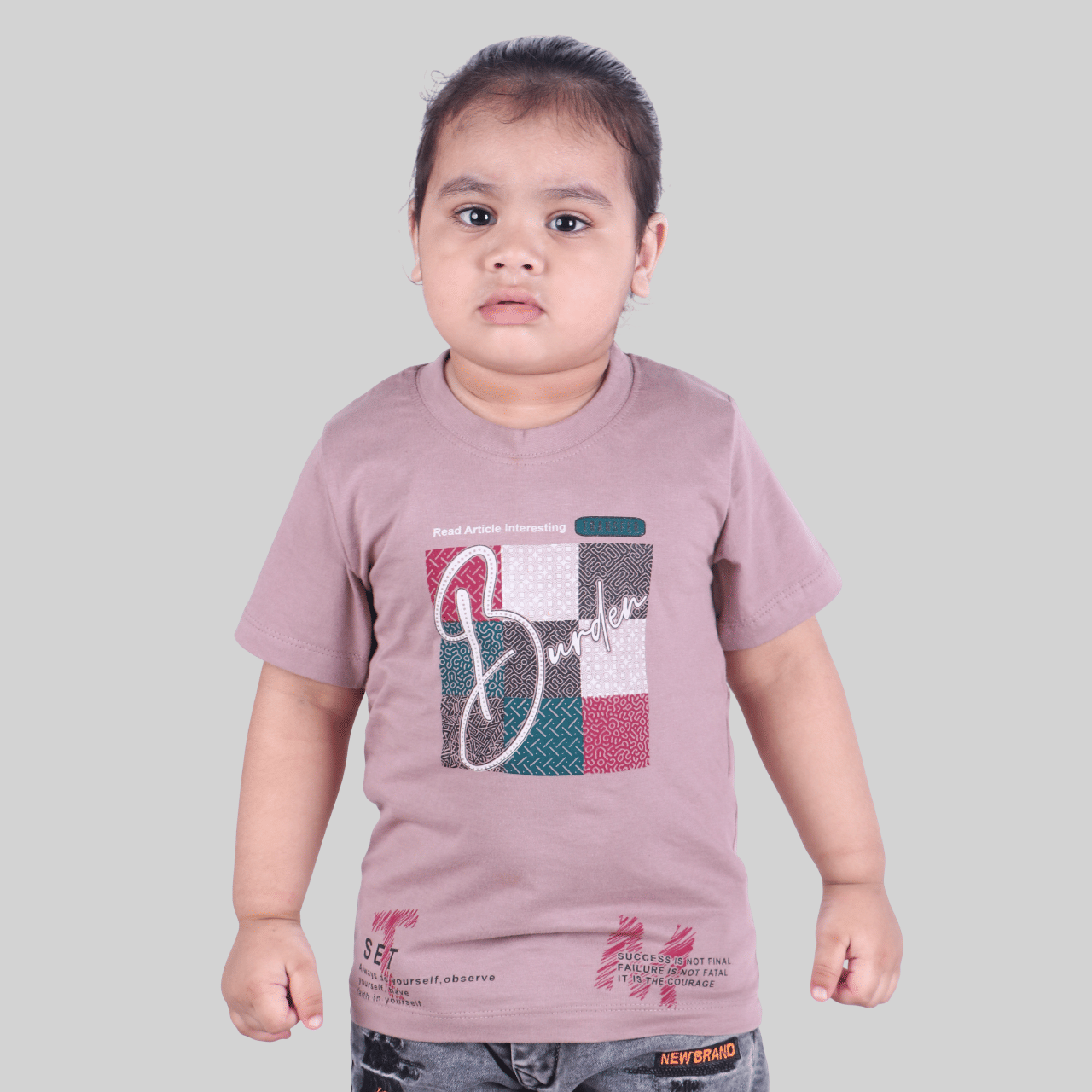     			Kidzee Kingdom Pack of 1 Boys Cotton T-Shirt ( Pink )