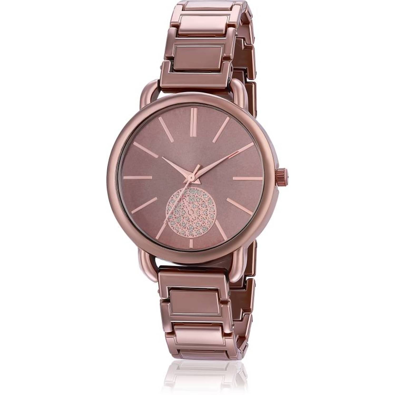     			MARKRIN Brown Metal Analog Womens Watch