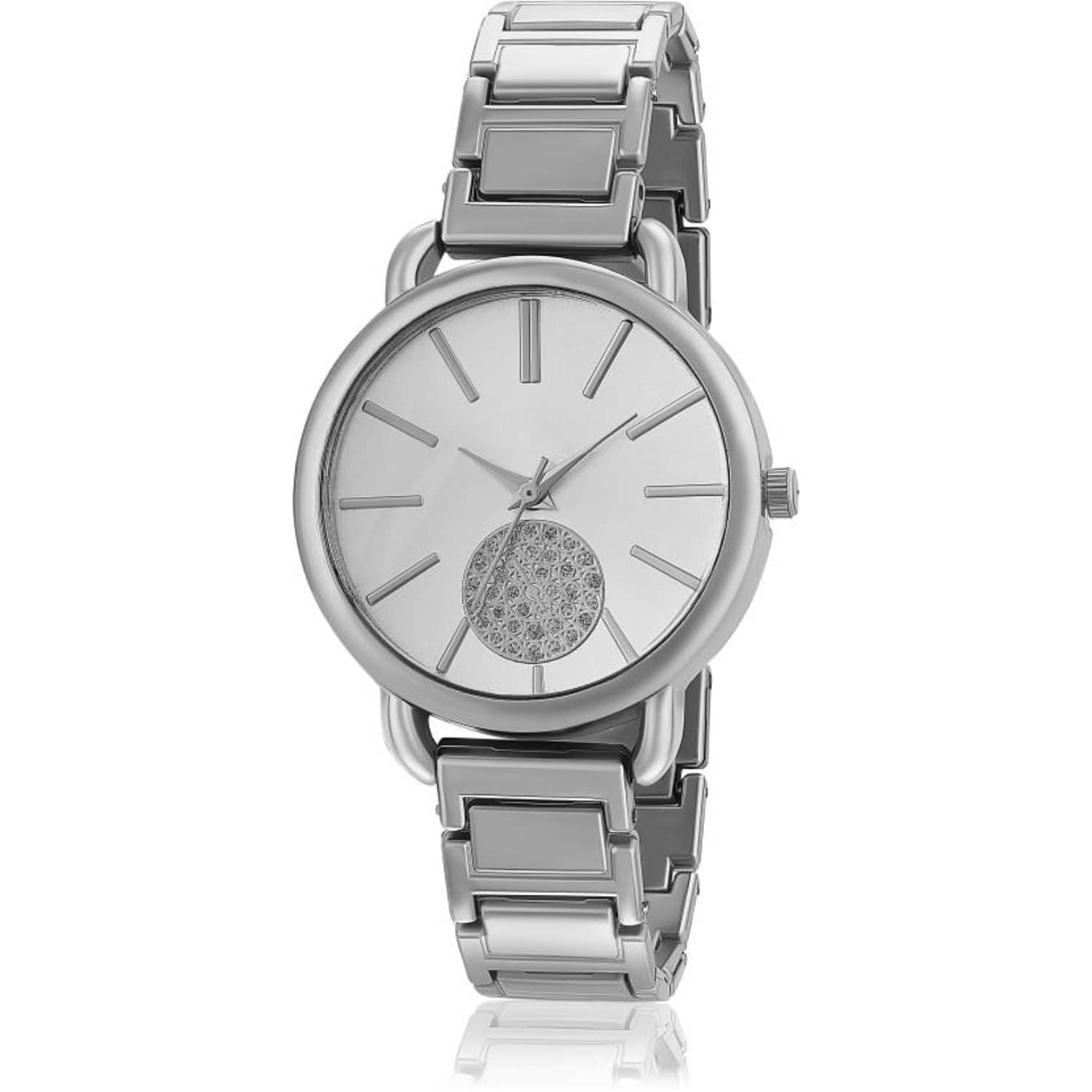 MARKRIN Silver Metal Analog Womens Watch