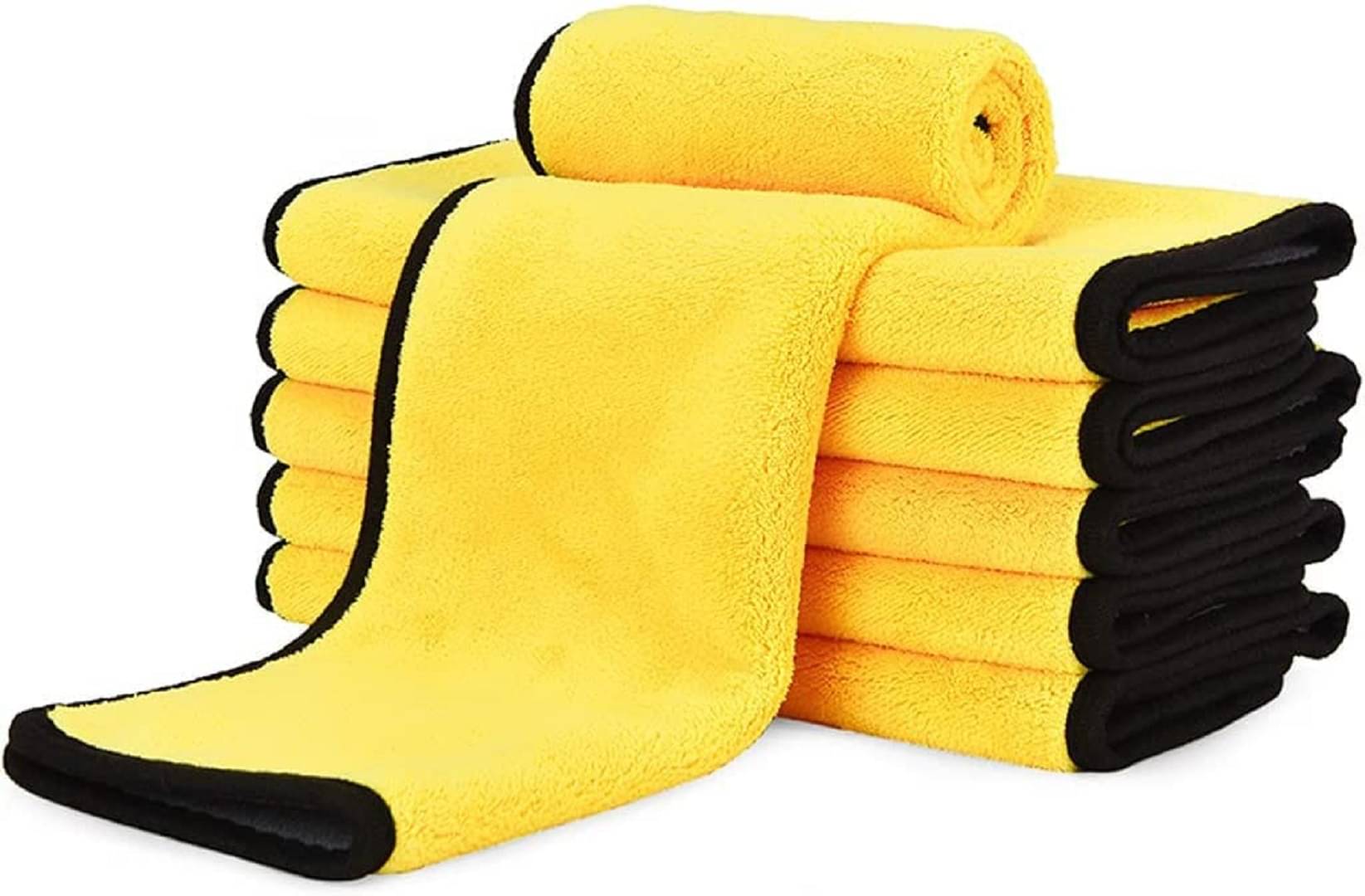 Mockhe Yellow 800 GSM Drying Towel For Automobile ( Pack of 6 ) Mockhe Yellow 800 GSM Drying Towel For Automobile ( Pack of 6 )