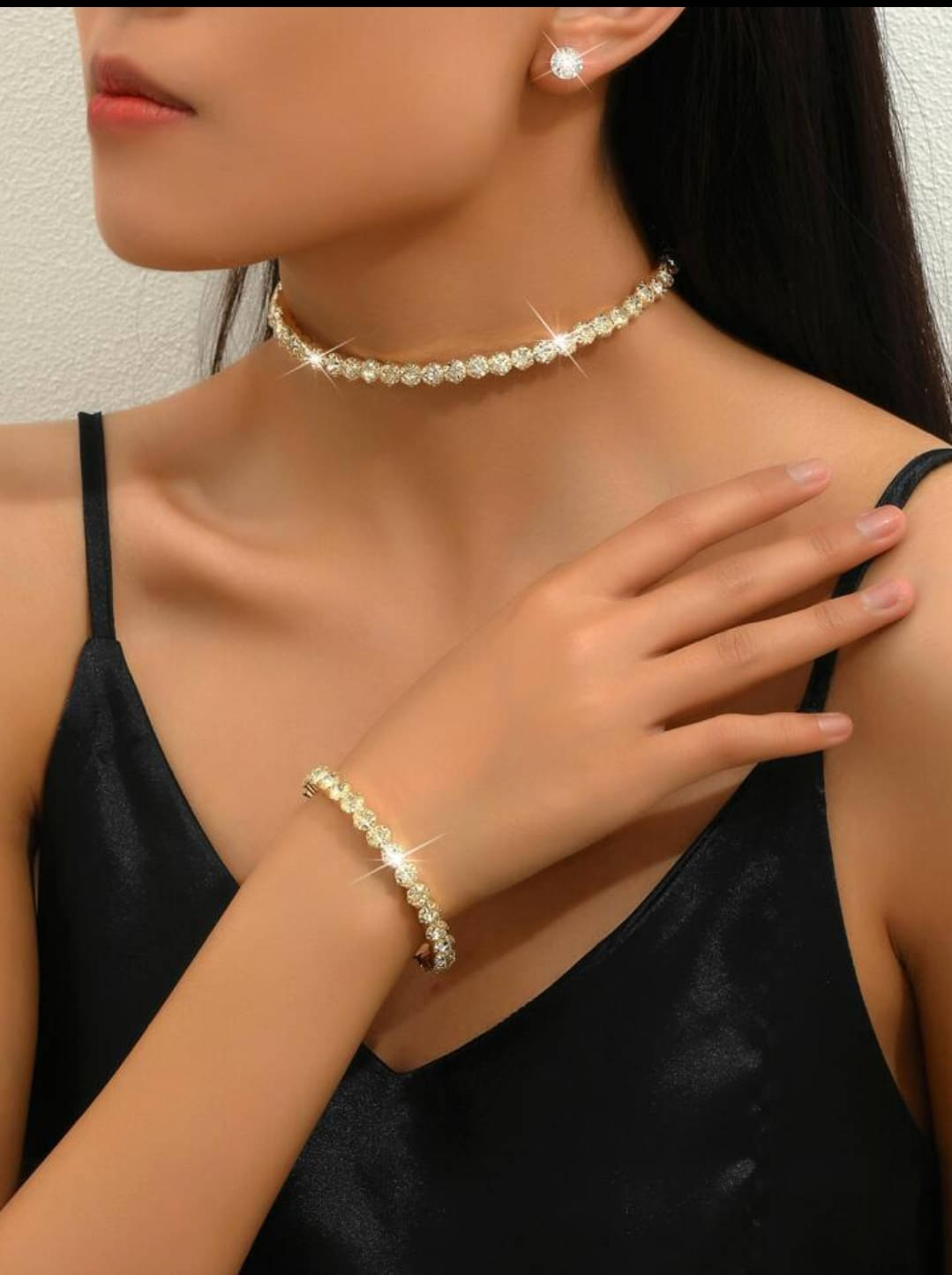     			Rhosyn Gold Alloy Necklace Set ( Pack of 1 )