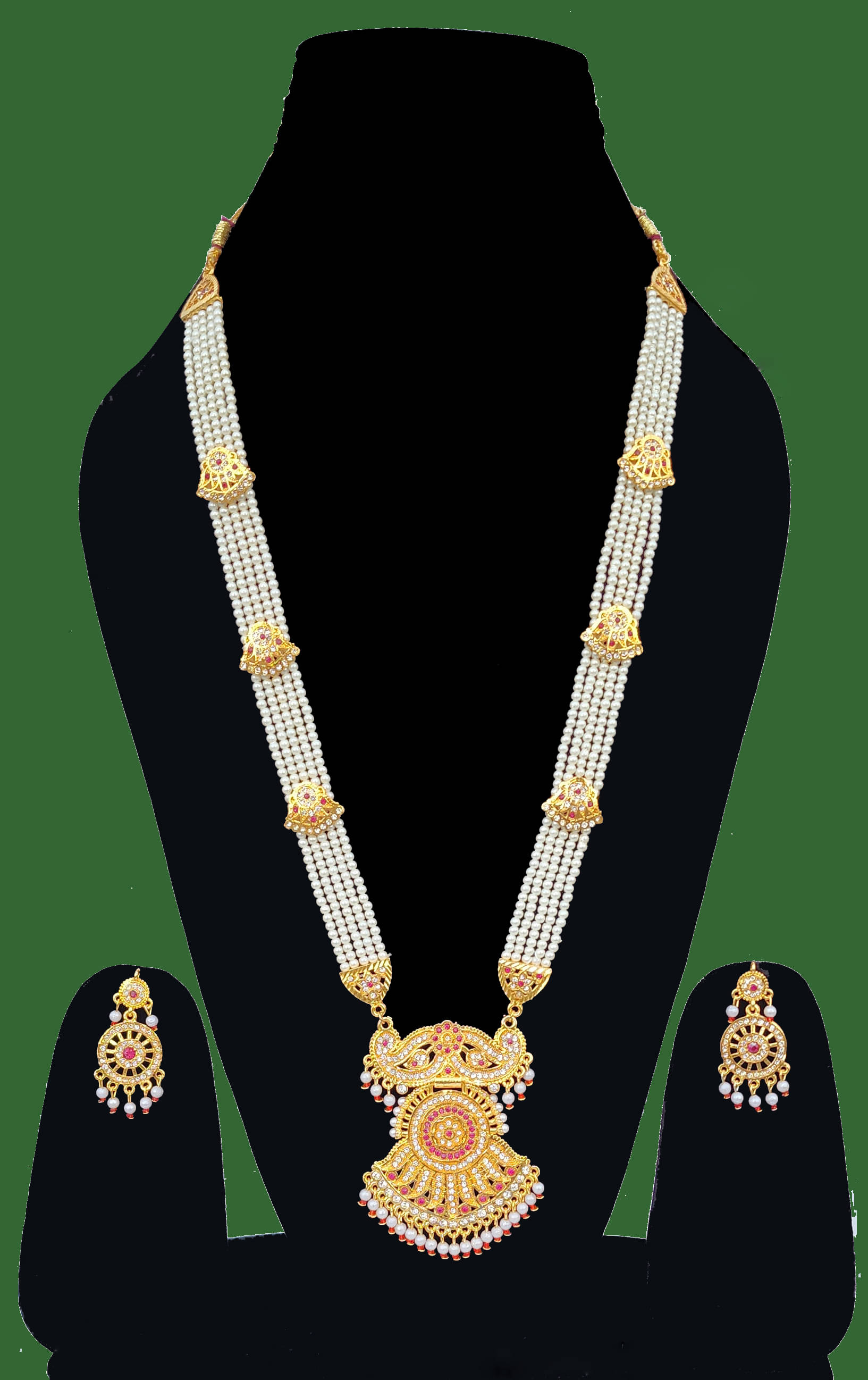     			Rhosyn Multicolor Brass Necklace Set ( Pack of 1 )