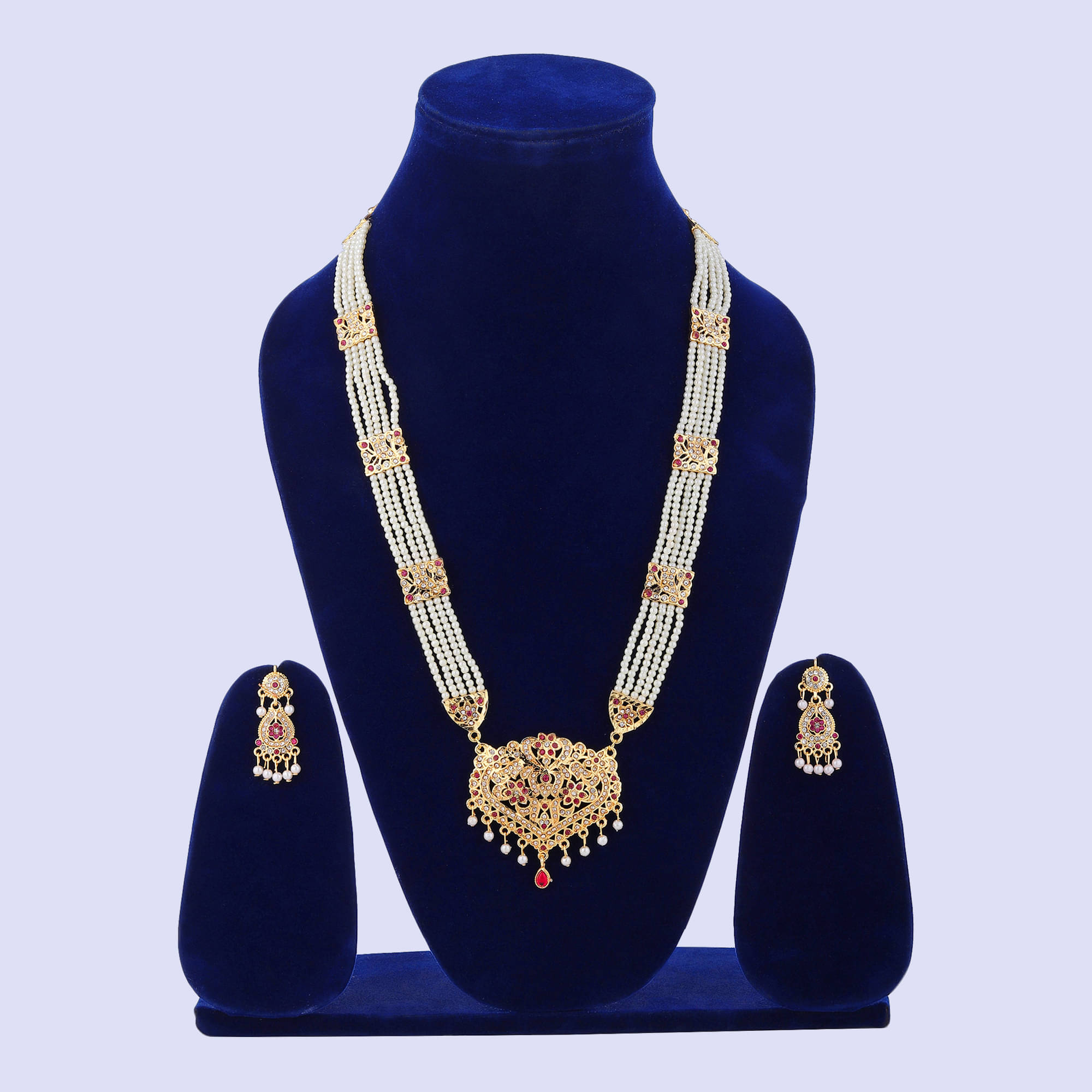     			Rhosyn Multicolor Pearls Necklace Set ( Pack of 1 )