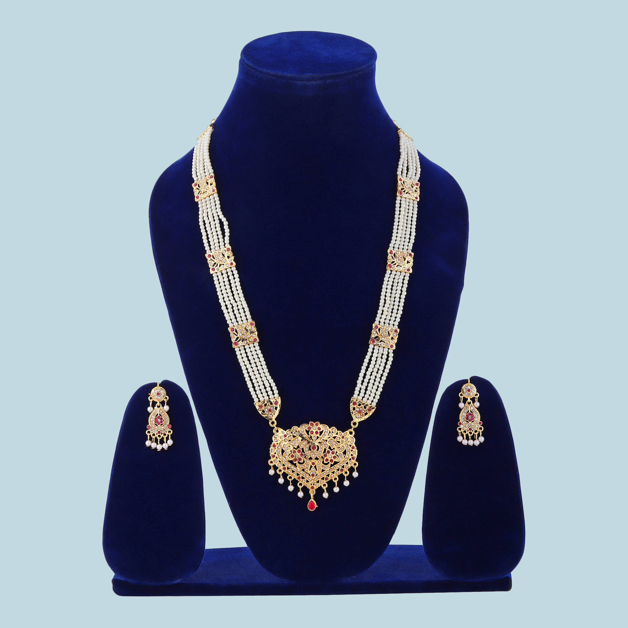     			Rhosyn Multicolor Pearls Necklace Set ( Pack of 1 )