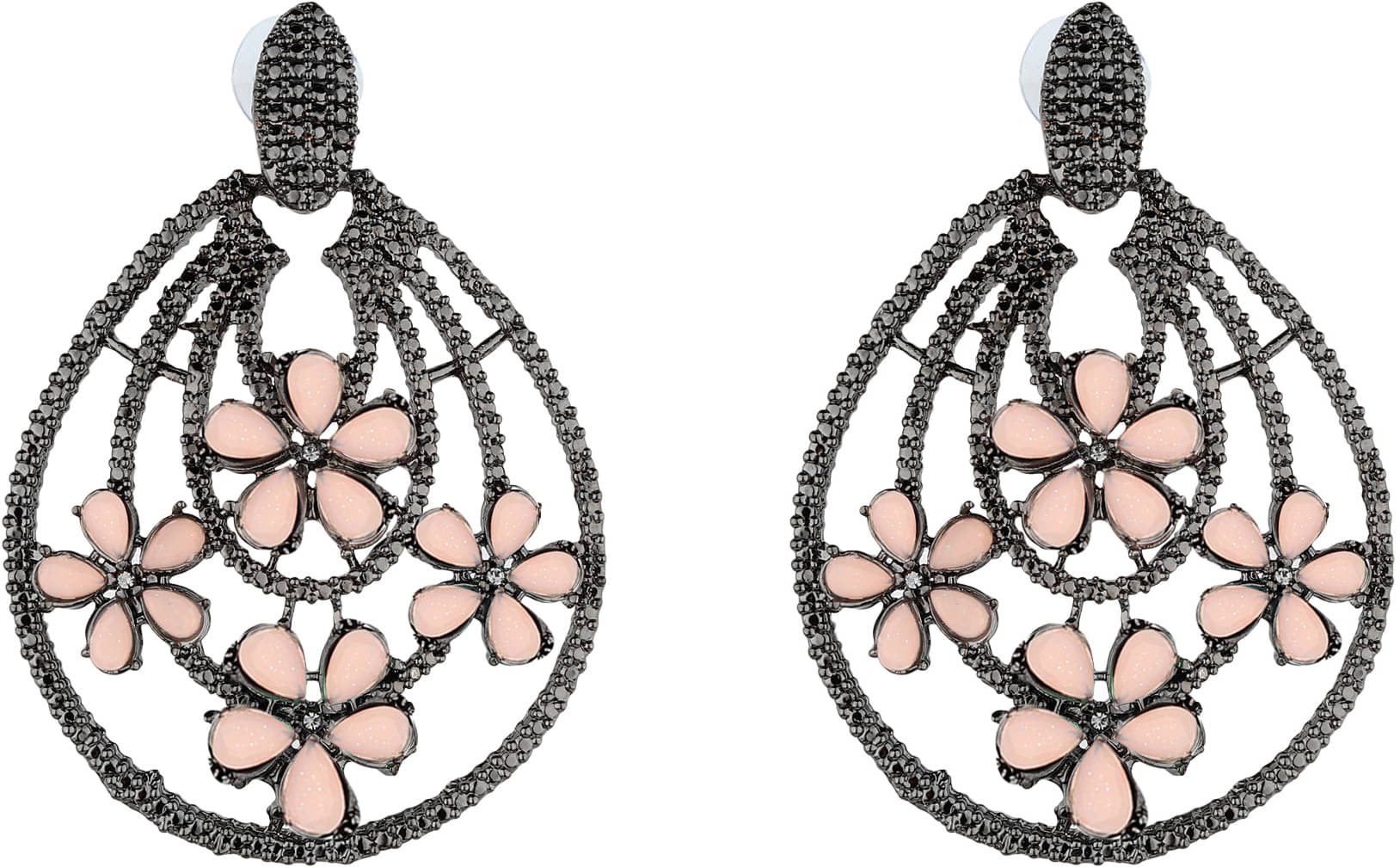     			Rhosyn Orange Chandbalis Earrings ( Pack of 1 )