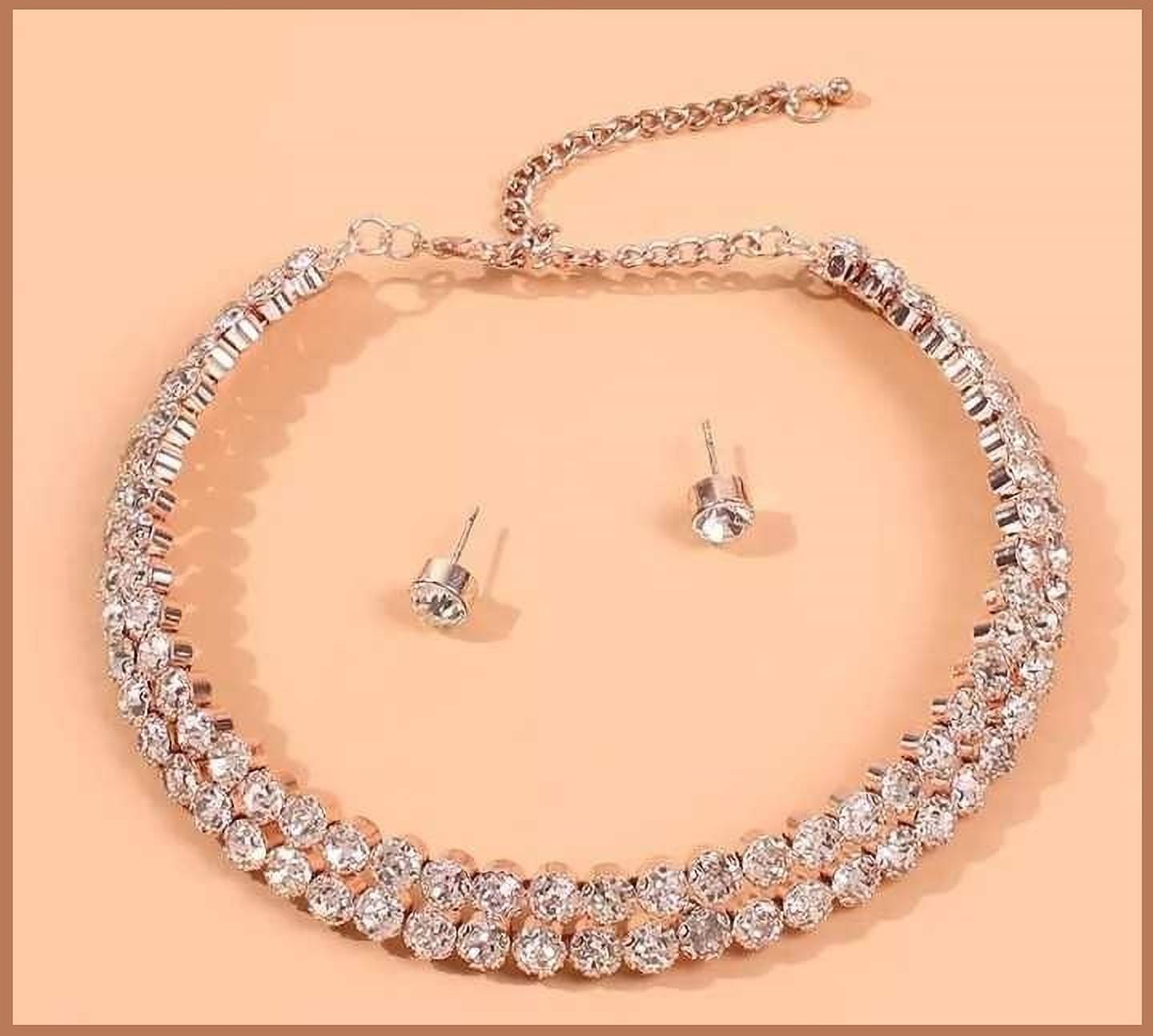    			Rhosyn Rose Gold Alloy Necklace Set ( Pack of 1 )