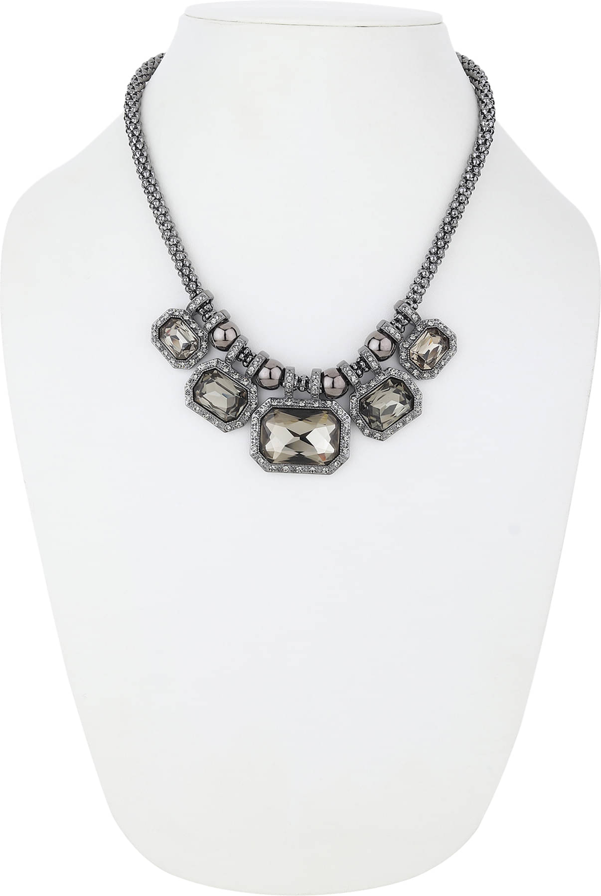     			Rhosyn Silver Metal Necklace ( Pack of 1 )