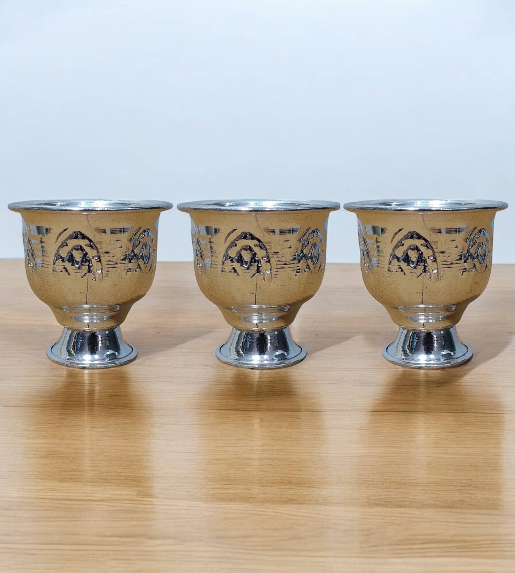     			Sigaram Pooja Bowl Pack of 3 Kum Kum Cup ( Pack of 3 )
