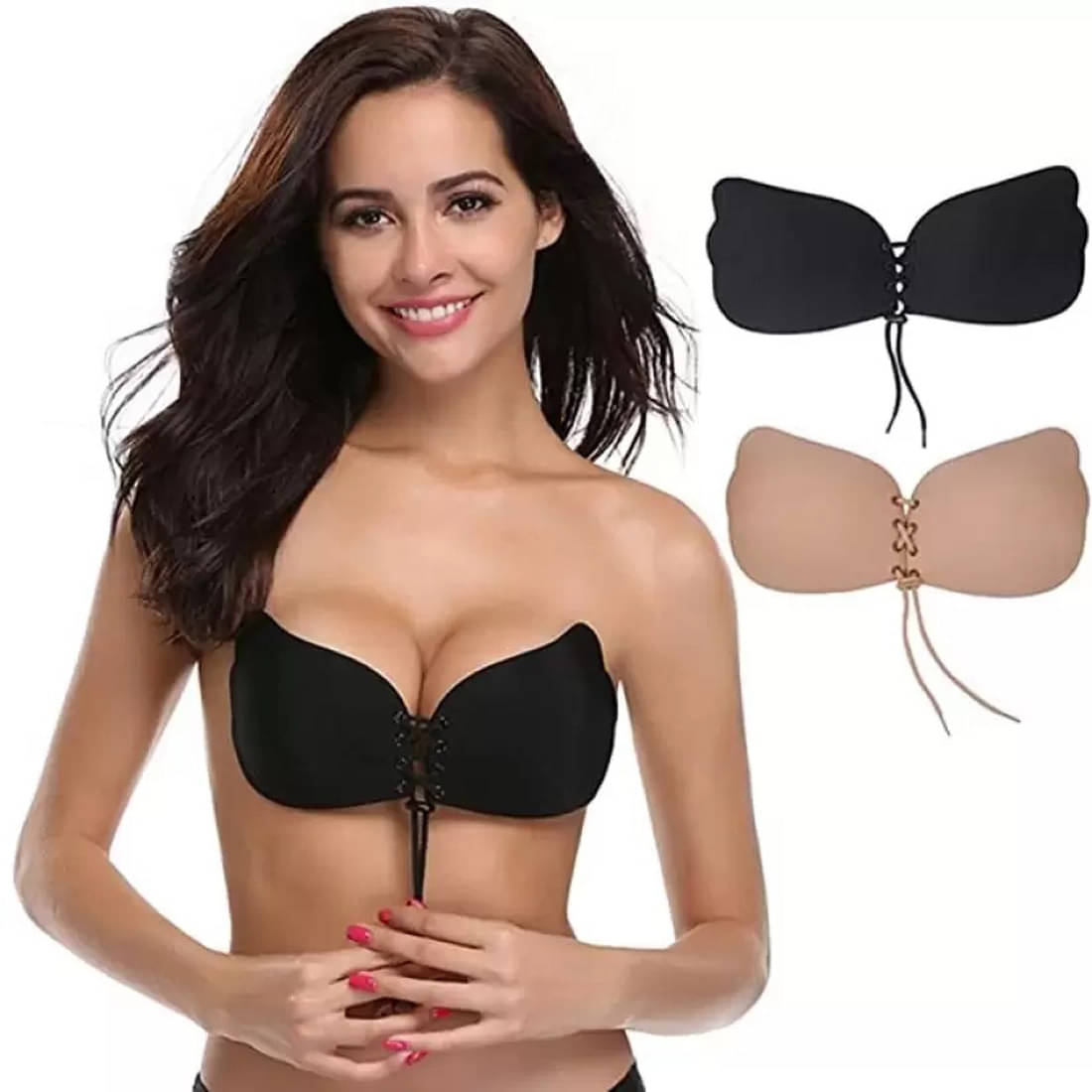     			Skylii Pack of 1 Polyester Lightly Padded Stick on Bra For Women ( Black,Beige,Camel )