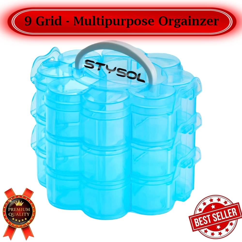 Stysol 3 Layer Multipurpose Small Item Jewellery Organiser Box Piece Stysol 3 Layer Multipurpose Small Item Jewellery Organiser Box Piece