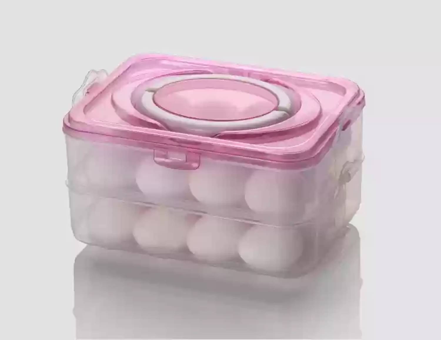     			Stysol Egg Container Plastic White Egg Container ( Set of 1 )