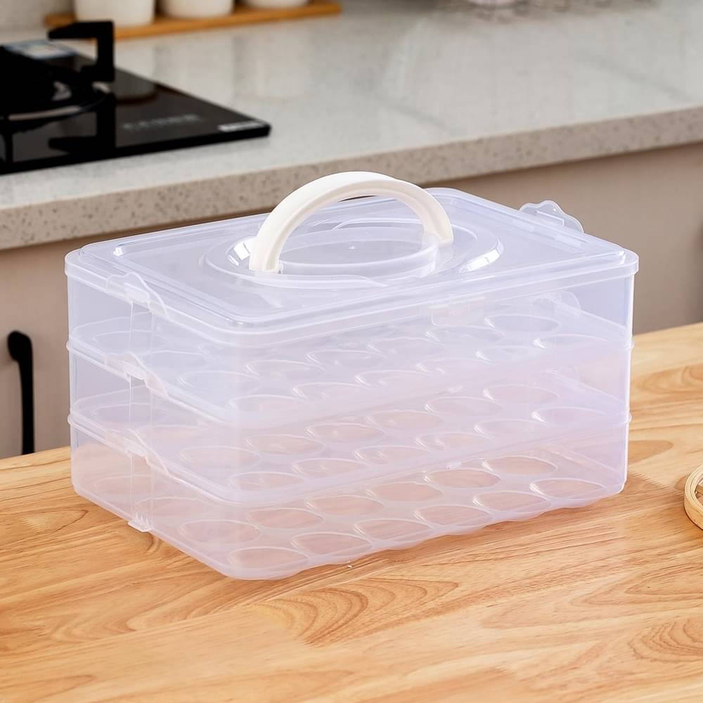     			Stysol Egg Storage Plastic White Egg Container ( Set of 1 )