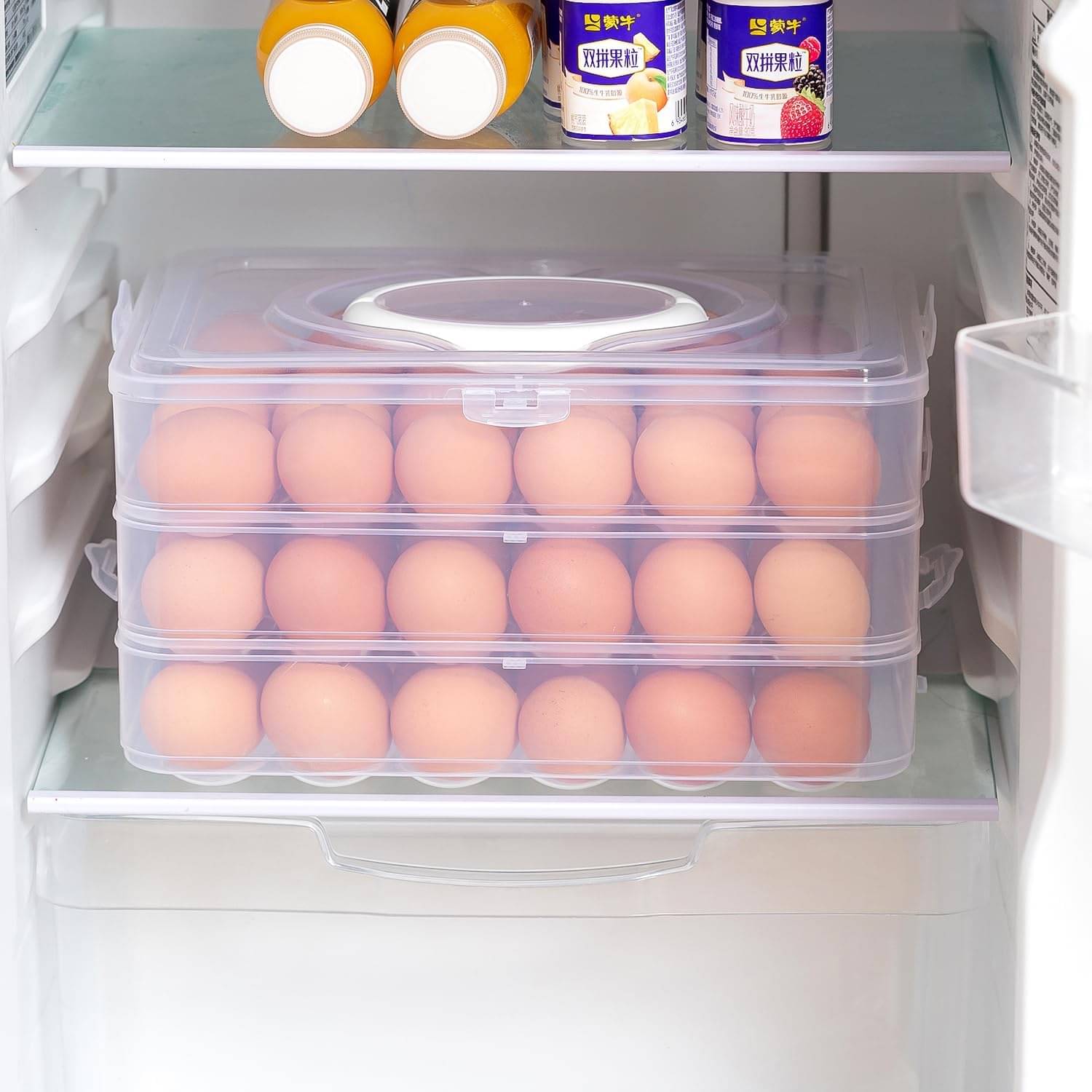     			Stysol Egg Tray Plastic White Egg Container ( Set of 1 )