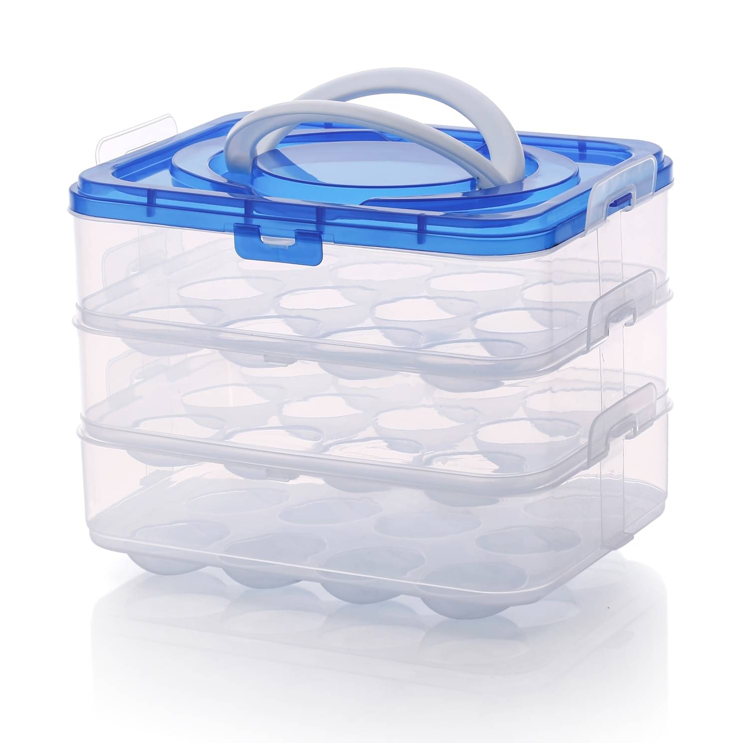     			Stysol Egg Tray Plastic White Egg Container ( Set of 1 )