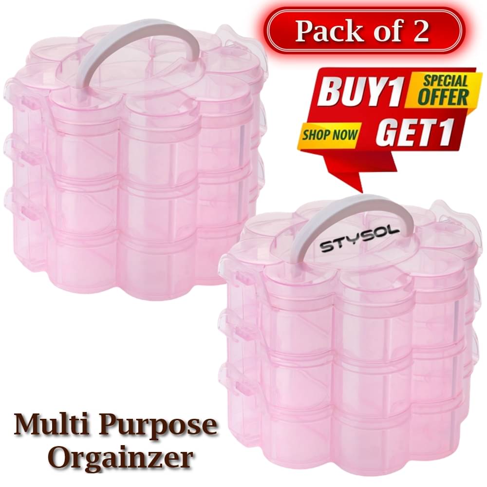 Stysol Small Item Organizer Storage Box Pack of 1 Grid Storage Box For Jewellery, Cosmetic Items, Earrings, ETC Multipurpose Organizer Storage Box Stysol Small Item Organizer Storage Box Pack of 1 Grid Storage Box For Jewellery, Cosmetic Items, Earrings, ETC Multipurpose Organizer Storage Box
