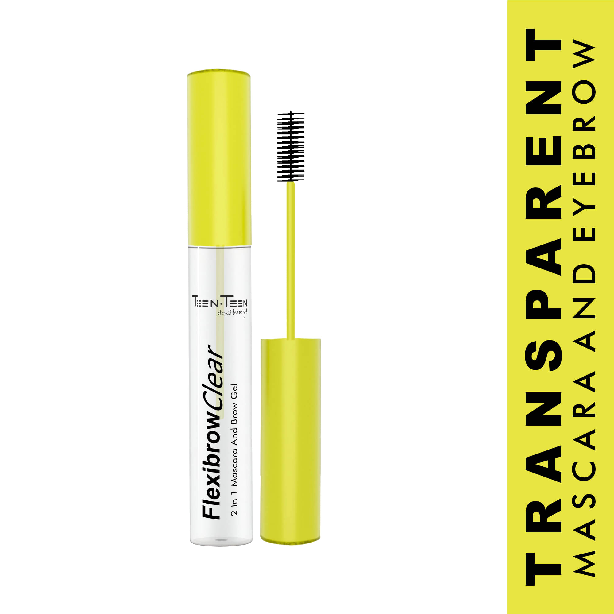     			TEEN TEEN Flex Brow Clear 2 in 1 Mascara & Brow Gel, Waterproof, Long Lasting, Clump Free Formula, Transparent, 3.5gm (Pack of 1)