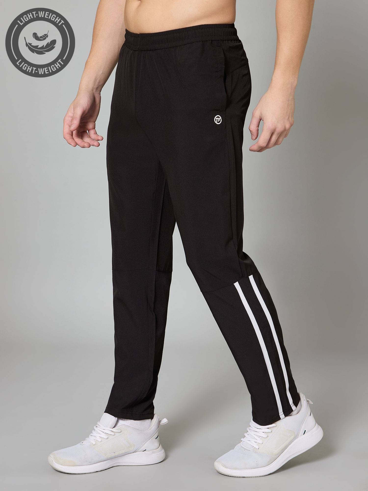     			Turnfit Black Polyester Men's Sports Trackpants ( Pack of 1 )