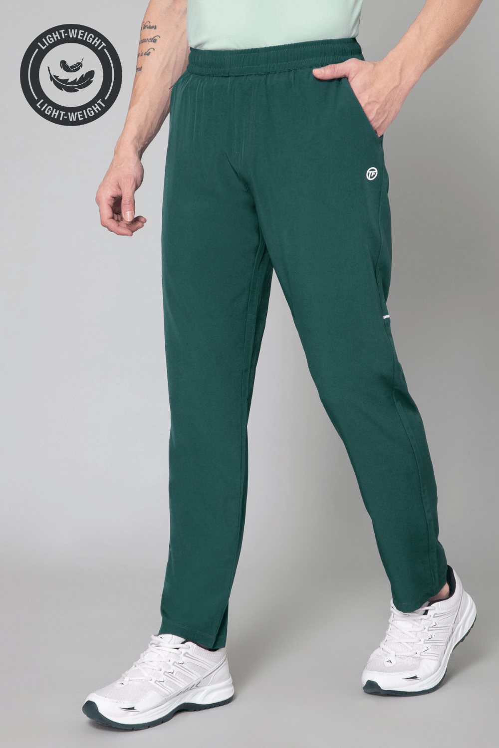     			Turnfit Dark Green Polyester Men's Sports Trackpants ( Pack of 1 )