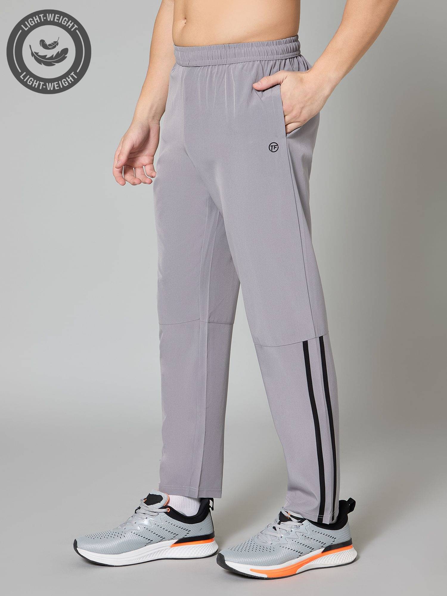     			Turnfit Grey Polyester Men's Sports Trackpants ( Pack of 1 )