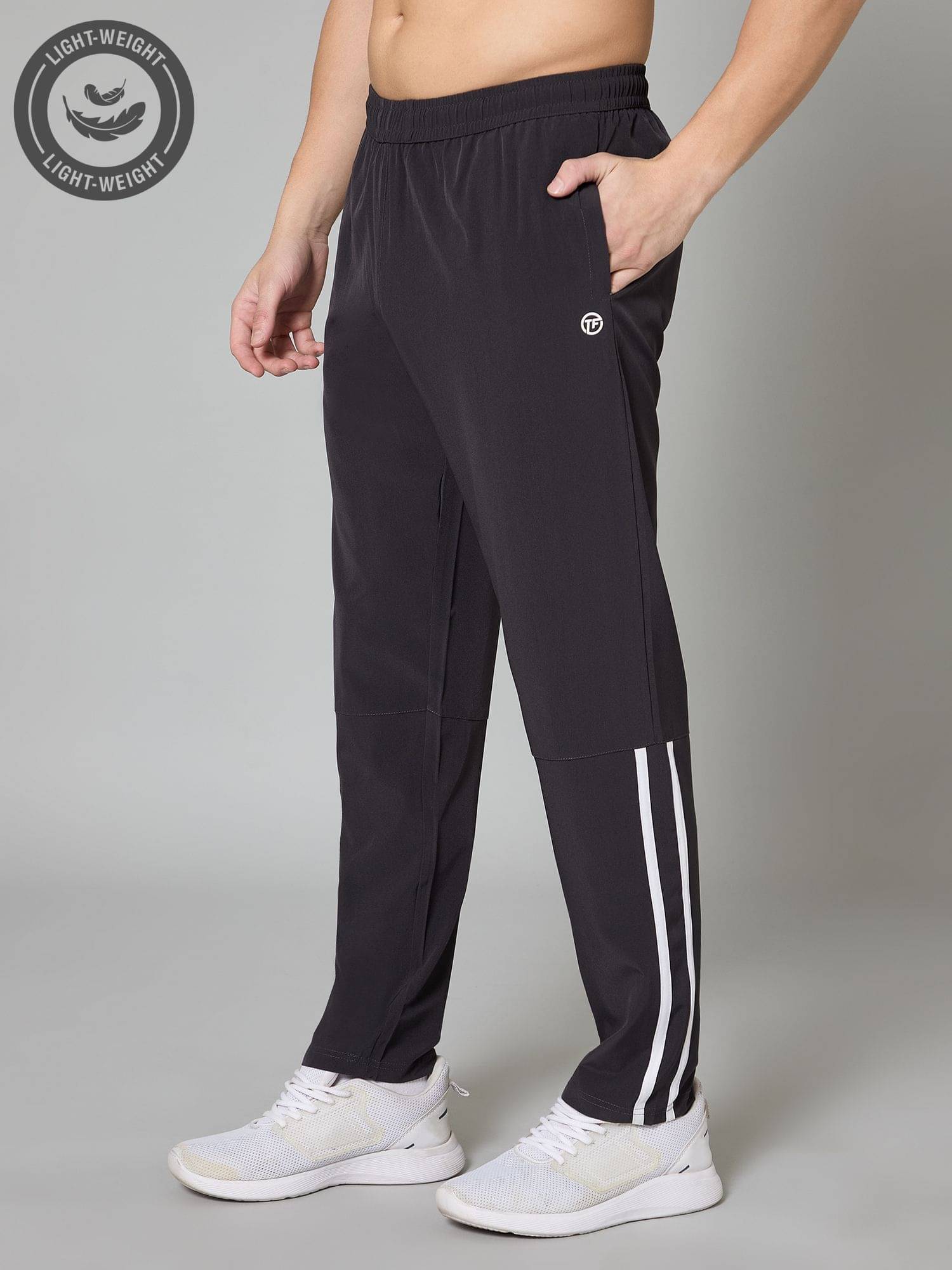     			Turnfit Grey Polyester Men's Sports Trackpants ( Pack of 1 )