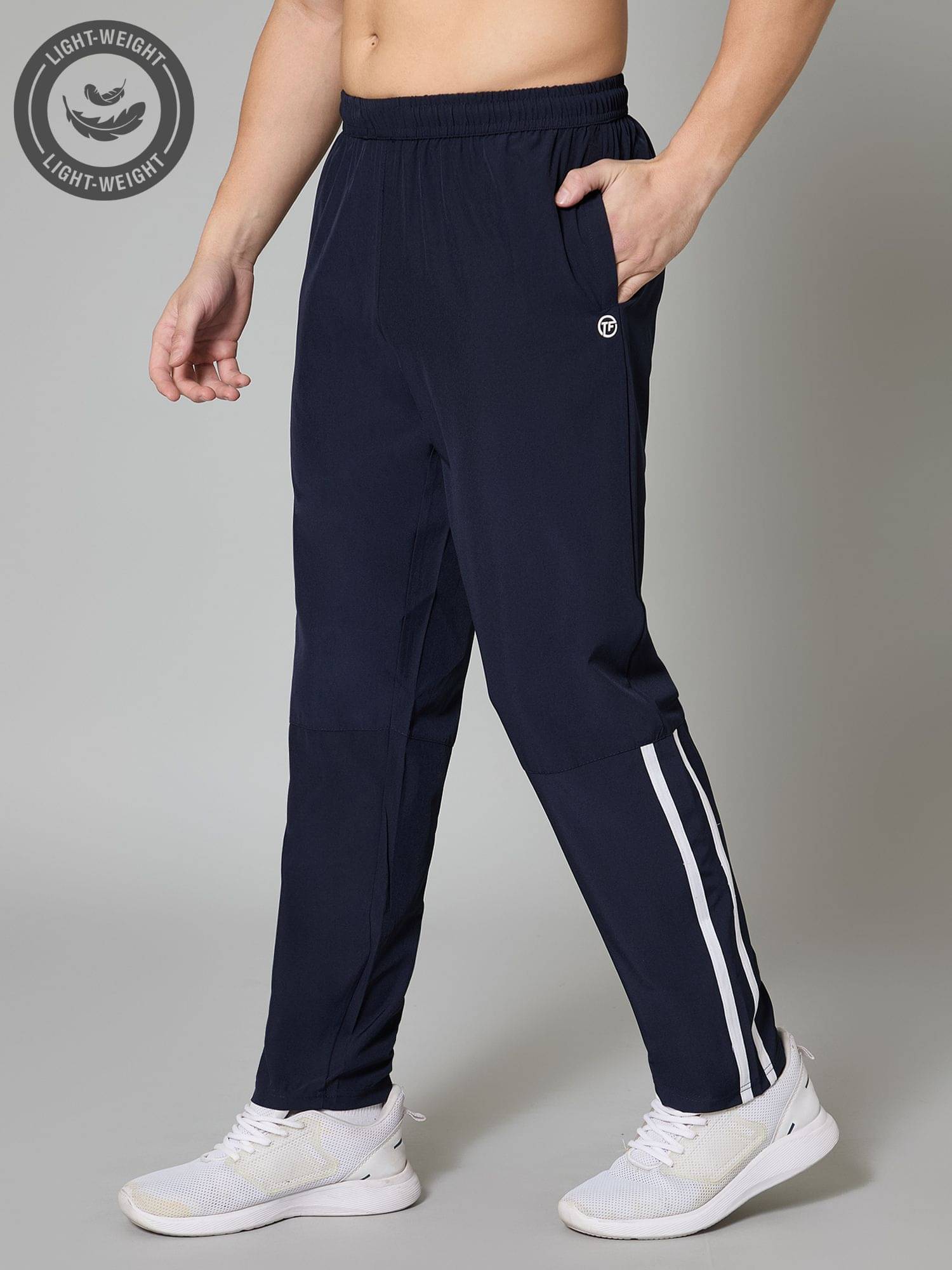 Turnfit Navy Blue Polyester Men's Sports Trackpants ( Pack of 1 ) Turnfit Navy Blue Polyester Men's Sports Trackpants ( Pack of 1 )
