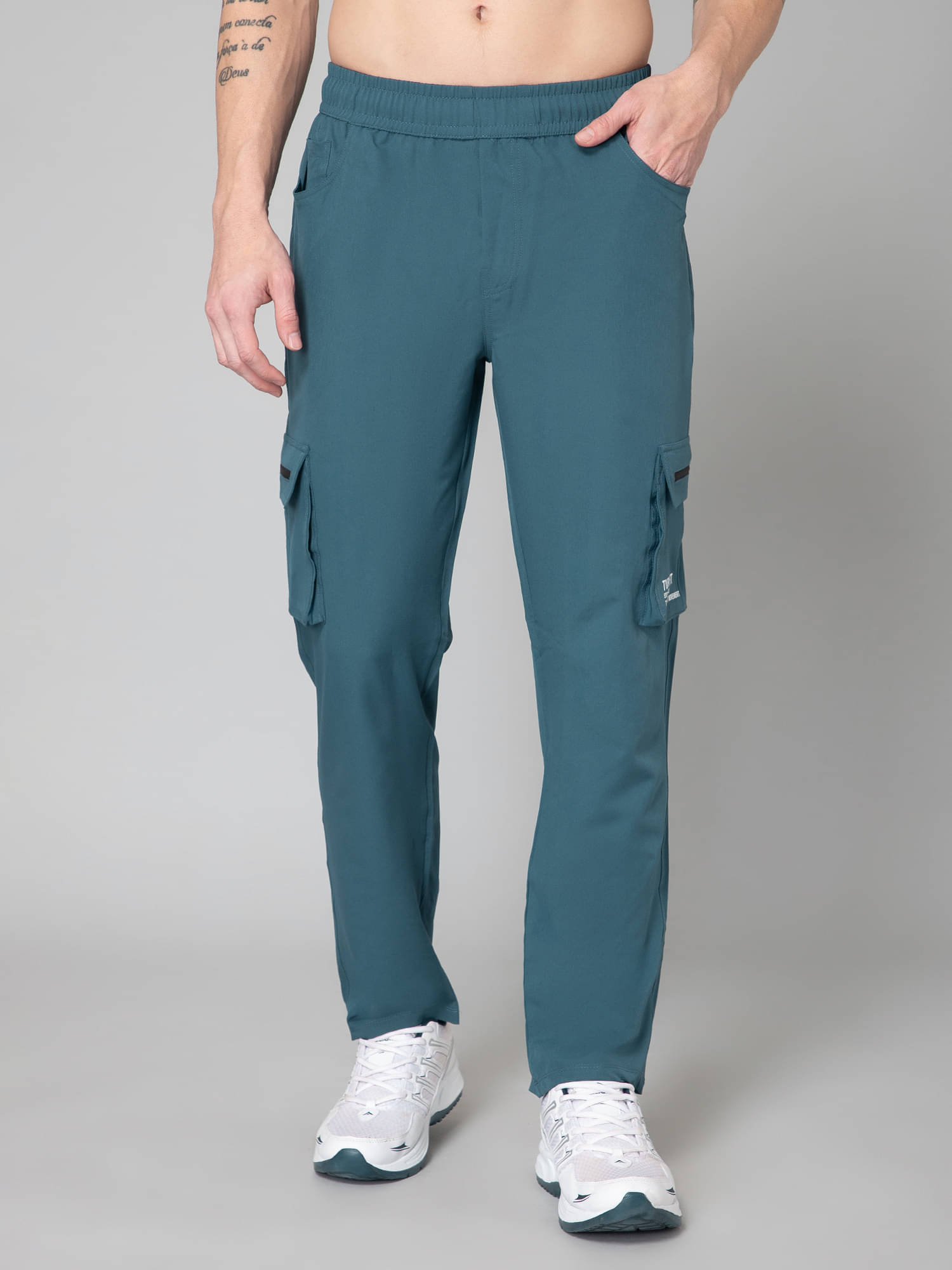     			Turnfit Regular Flat Men's Cargos - Blue ( Pack of 1 )
