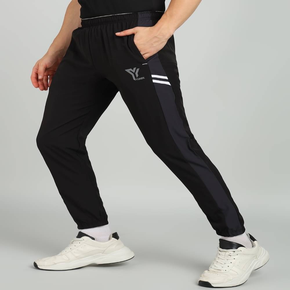 YUNEK Black Polyester Men's Joggers ( Pack of 1 ) YUNEK Black Polyester Men's Joggers ( Pack of 1 )